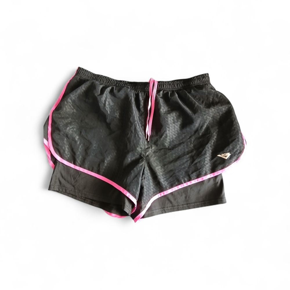 Black and Pink Women's Running Shorts